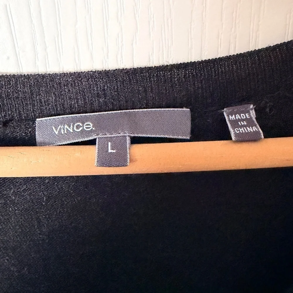Vince Wool Blend Drop Shoulder Sweater, Large